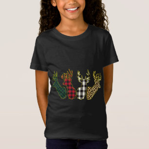 Red And Black leopard Green Christmas Buffalo Plai T-Shirt