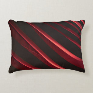 Red and black logo decorative cushion