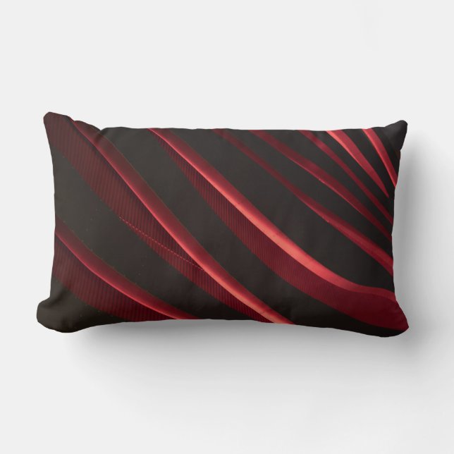 Red and black logo lumbar cushion (Front)