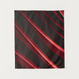 Red and black logo tapestry