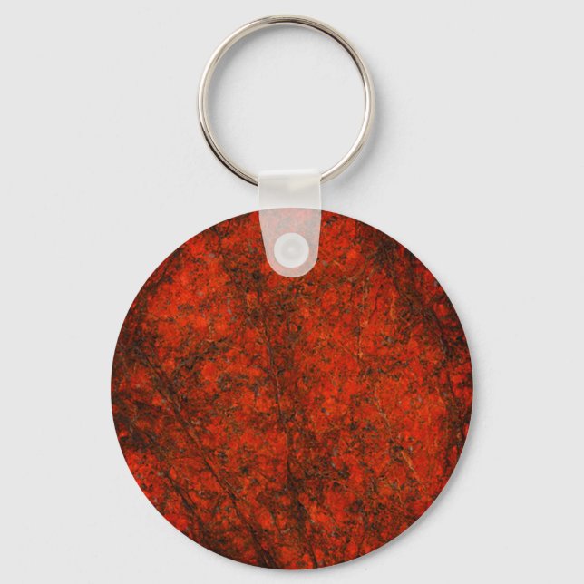 Red and Black Marble Pattern Keychain (Front)