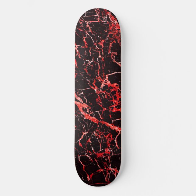 Red and Black Marble, Skateboard (Front)