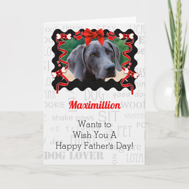 Red and Black Masculine From the Dog Father's Day Card (Front)