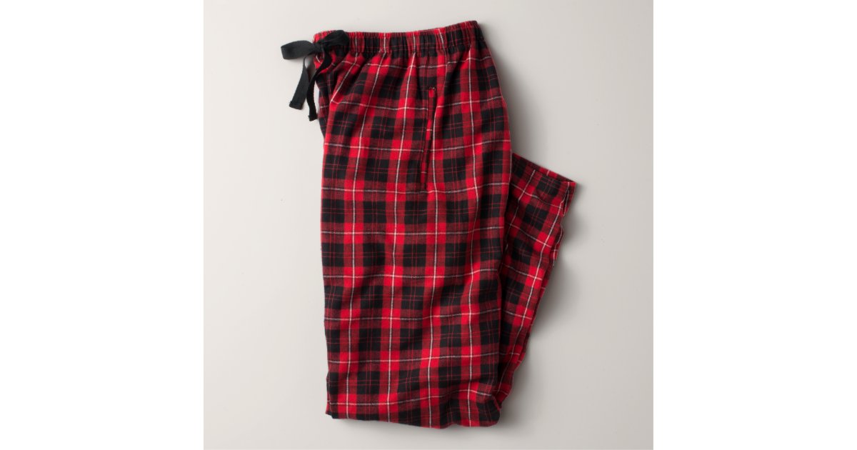 Red and Black Men's Flannel Pajama Pants Zazzle.co.nz