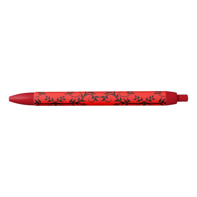 Red and Black Modern Writing Pen (Front)
