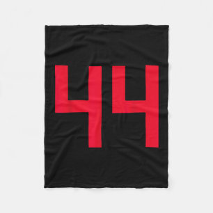 Red And Black Number 44 Jersey Player Uniform #44  Fleece Blanket
