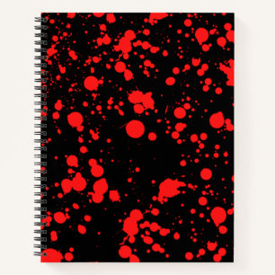 Red and Black Paint  Notebook
