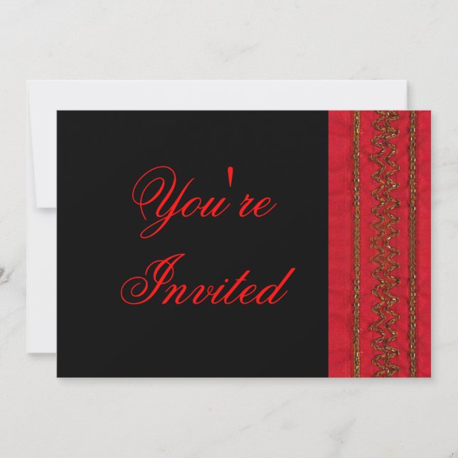 Red and Black Party Invitation (Front)