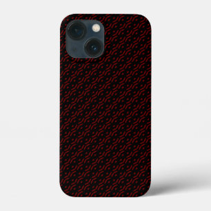 Red and black pattern iPhone 13 mini case