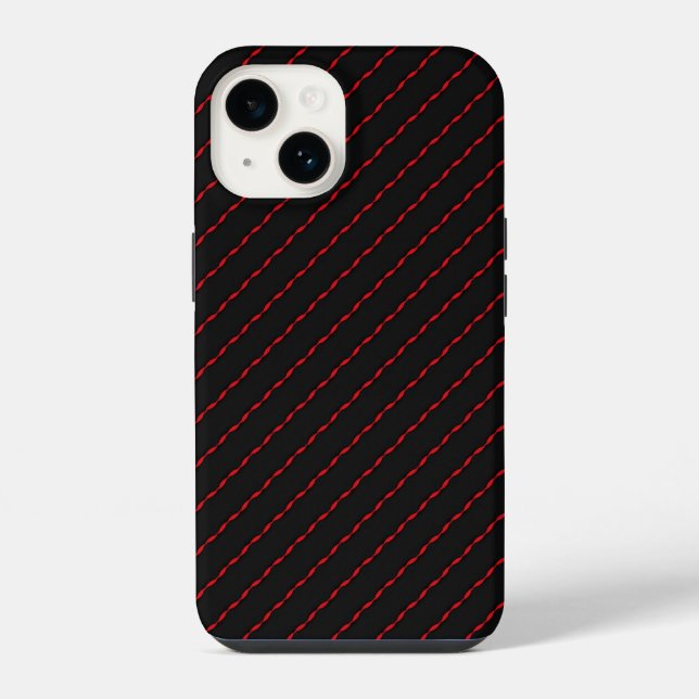 Red and black pattern iPhone case (Back)