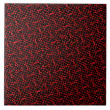 Red and Black Patterned Tile