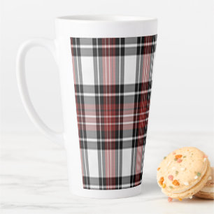 Red And Black Plaid Latte Mug