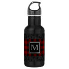 Red and Black Plaid Monogram
