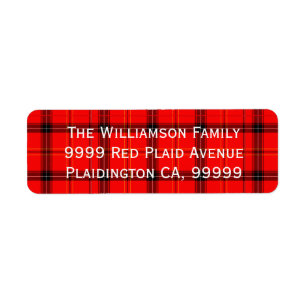 Red and Black Plaid Rustic Tartan Custom