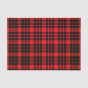 Red and Black Plaid Tissue Paper