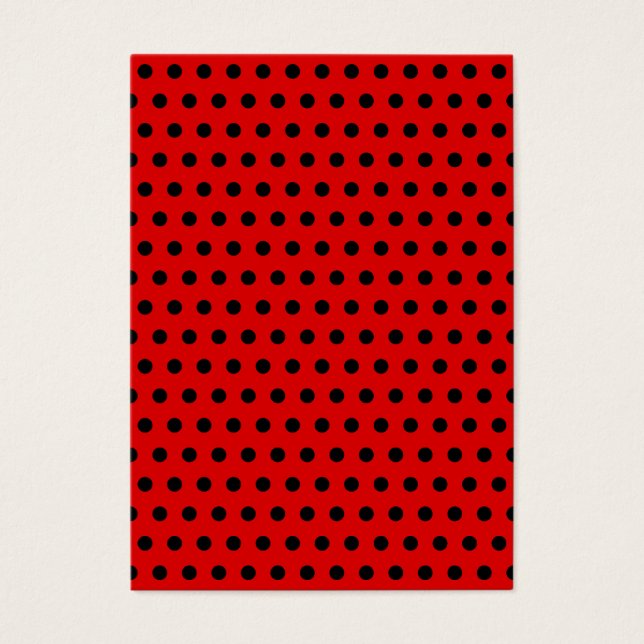 Red and Black Polka Dot Pattern. Spotty. (Front)