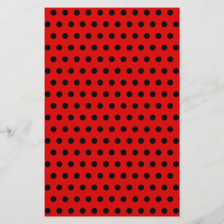 Red and Black Polka Dot Pattern. Spotty. Flyer