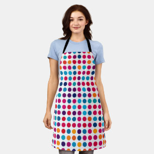 Red and black polka-dot print art  apron