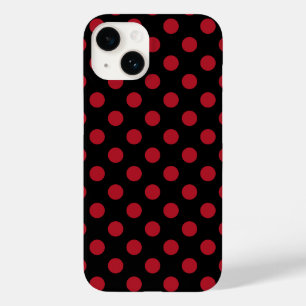 Red and black polka dots Case-Mate iPhone 14 case