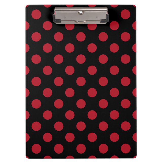Red and black polka dots clipboard (Front)