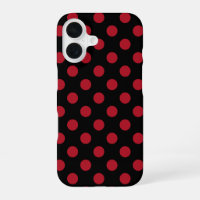 Red and black polka dots