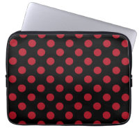 Red and black polka dots
