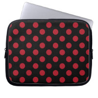 Red and black polka dots