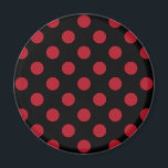 Red and black polka dots magnet<br><div class="desc">Red and black polka dots</div>