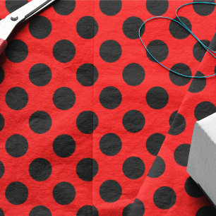 Red And Black Polka Dots Tissue Paper