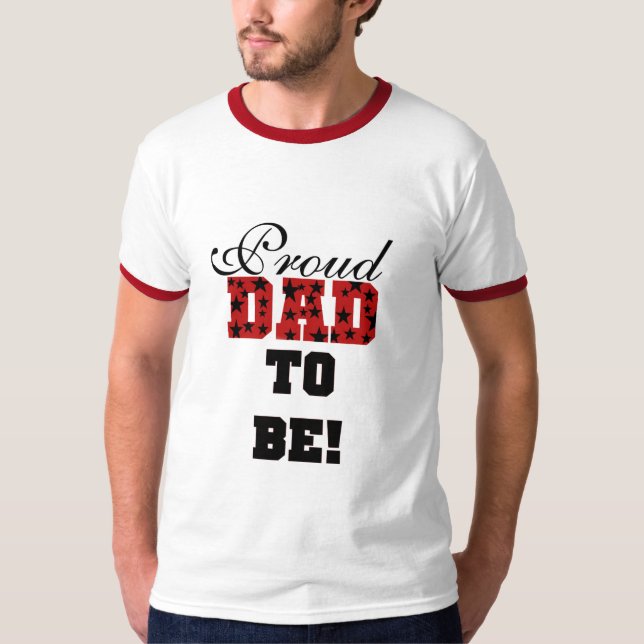 Red and Black Proud Dad to Be tshirts and Gifts (Front)