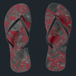 Red and Black Rose Gothic Wedding Flip-Flops Jandals<br><div class="desc">Our black and red floral rose gothic wedding flip-flop sandals are made to match out Gothic Red & Black Rose Wedding Collection. Dark black and deep red contrast with an abundance of dark floral motifs. Script font paired with serif font, lends to an artistic look that matches well with gothic...</div>