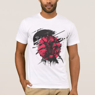 Red and black samurai t-shirt