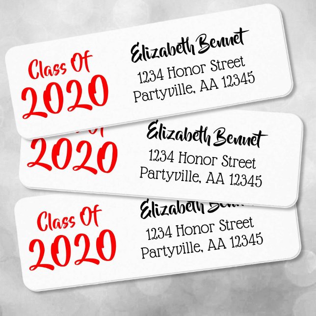 Red and Black School Colours Class Year Address (Creator Uploaded)