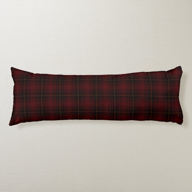 Red And Black Scottish Tartan Plaid Pattern Body Cushion (Front)