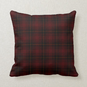 Red And Black Scottish Tartan Plaid Pattern Cushion