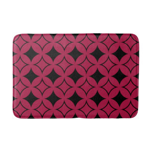 Red and black shippo bath mat