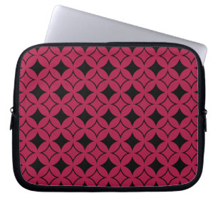 Red and black shippo laptop sleeve