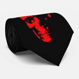 Red and Black  Skull Tie