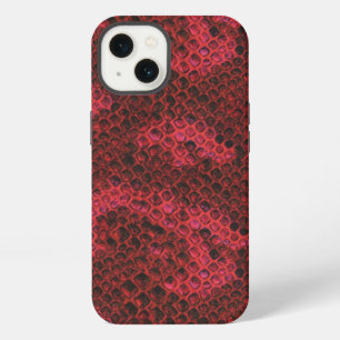Red and Black Snake Skin Pattern iPhone 13 Case