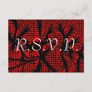 Red and Black Spiderweb Themed RSVP with Kids