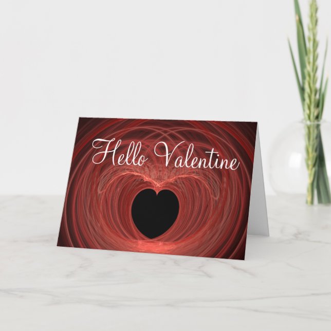 Red and Black Spiralled Heart Template (Front)