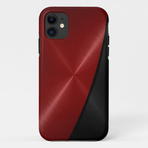 Red and Black Stainless Steel Metal Case-Mate iPhone Case