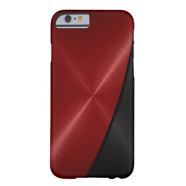 Red and Black Stainless Steel Metal Case-Mate iPhone Case (Back)