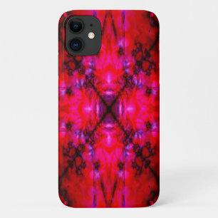 Red and black star kaleidoscope pattern Case-Mate iPhone case