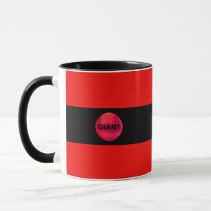 Red and Black Striped Mug
