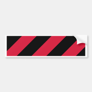 Red and Black Stripes Bumper Sticker