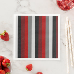 Red and Black Stripes Napkin