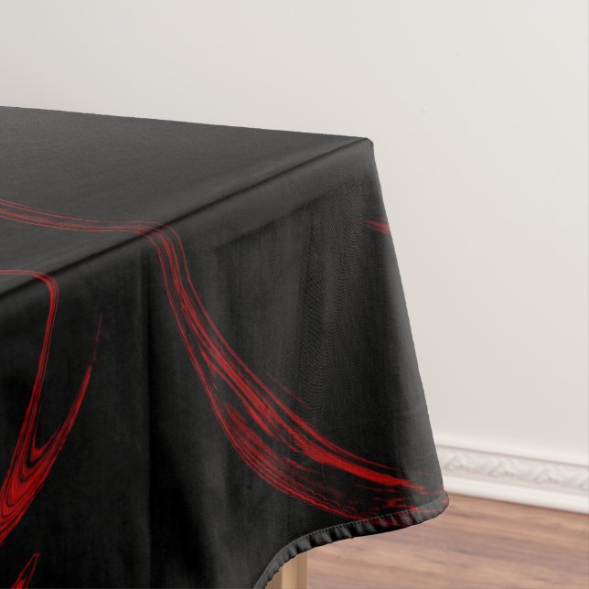 red and black tablecloth (In Situ)