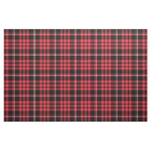 Red And Black Tartan Plaid Scottish Pattern Fabric