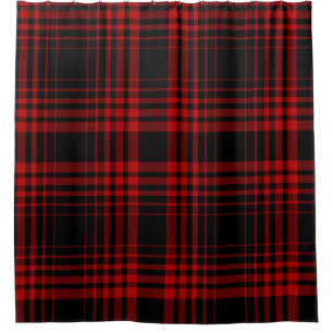 Red and black tartan plaid Scottish seamless patte Shower Curtain